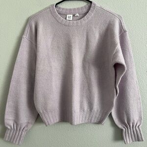 Gap girls fuzzy crewneck sweater. Lavender with sparkle thread. New w/o tags.